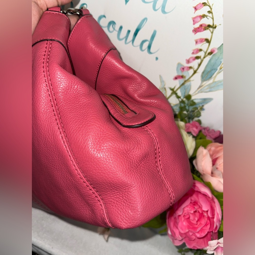 Coach Pink Leather Shoulder Bag - Picture 9 of 15